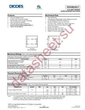 SBR05M60BLP-7 datasheet  